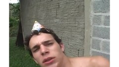 Horny gay guys fuck tight ass in he backyard Thumb