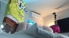 Spongebob Fucks Hot Trans Woman in Chastity Thumb